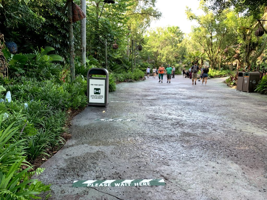 Queue line for Pandora attractions all the way back to entrance.