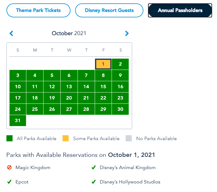 Sold Out for Annual Passholders